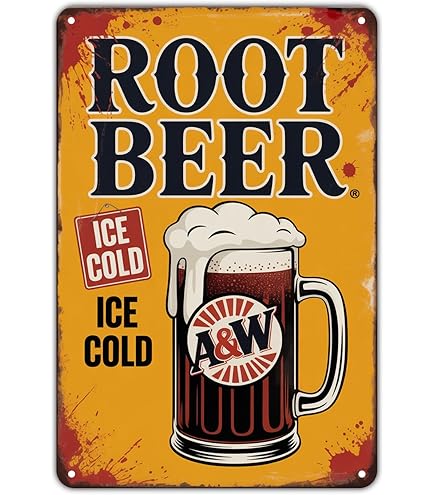 Amazon.com: Signs 4 Fun Round Sign | A&W Root Beer Sign | 12